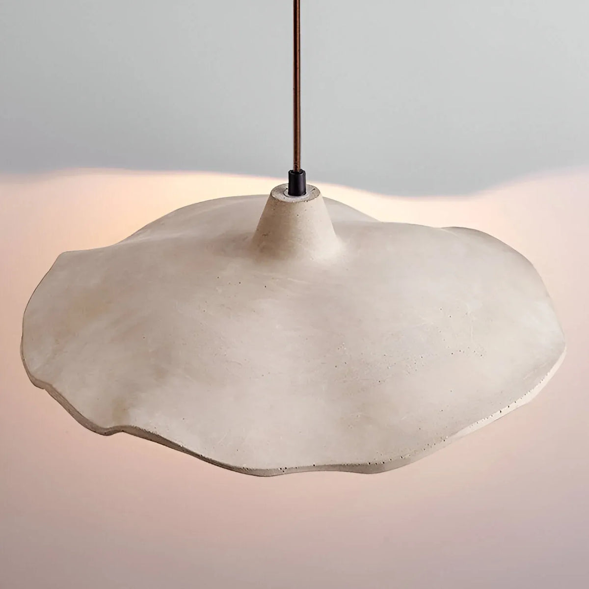 Elina Nordic Sculpted Cement Flower Pendant Light