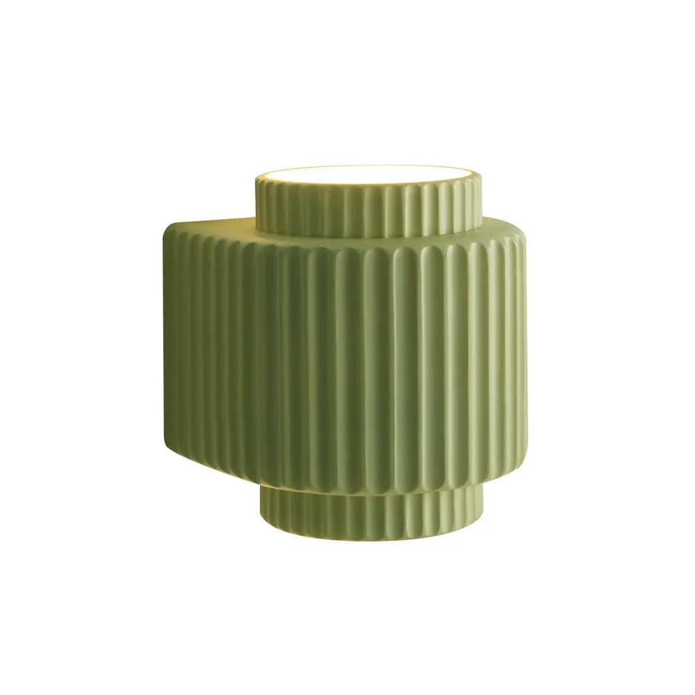 Wren Nordic Ribbed Resin Cylinder Wall Light