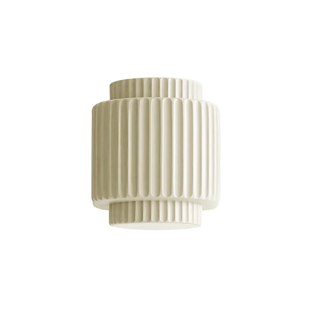 Wren Nordic Ribbed Resin Cylinder Wall Light