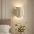 Lounge Wall Lights with Ribbed Resin Cylinder Shade and Up Down Illumination