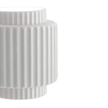 Nordic Cream Ribbed Cylinder Layer Wall Sconce