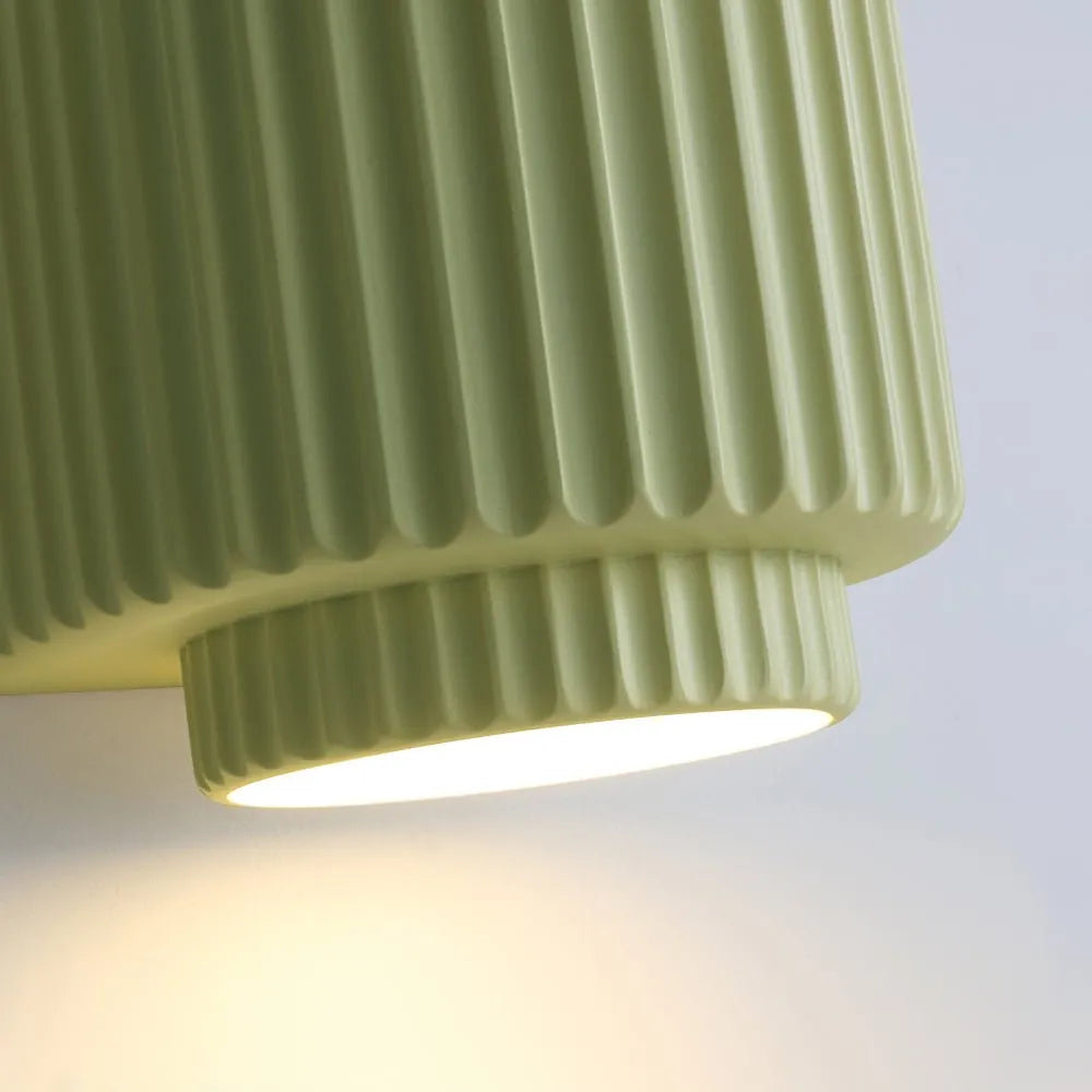 Wren Nordic Ribbed Resin Cylinder Wall Light
