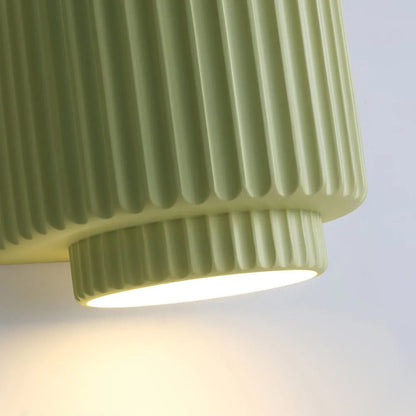 Nordic Cream Ribbed Cylinder Layer Wall Sconce