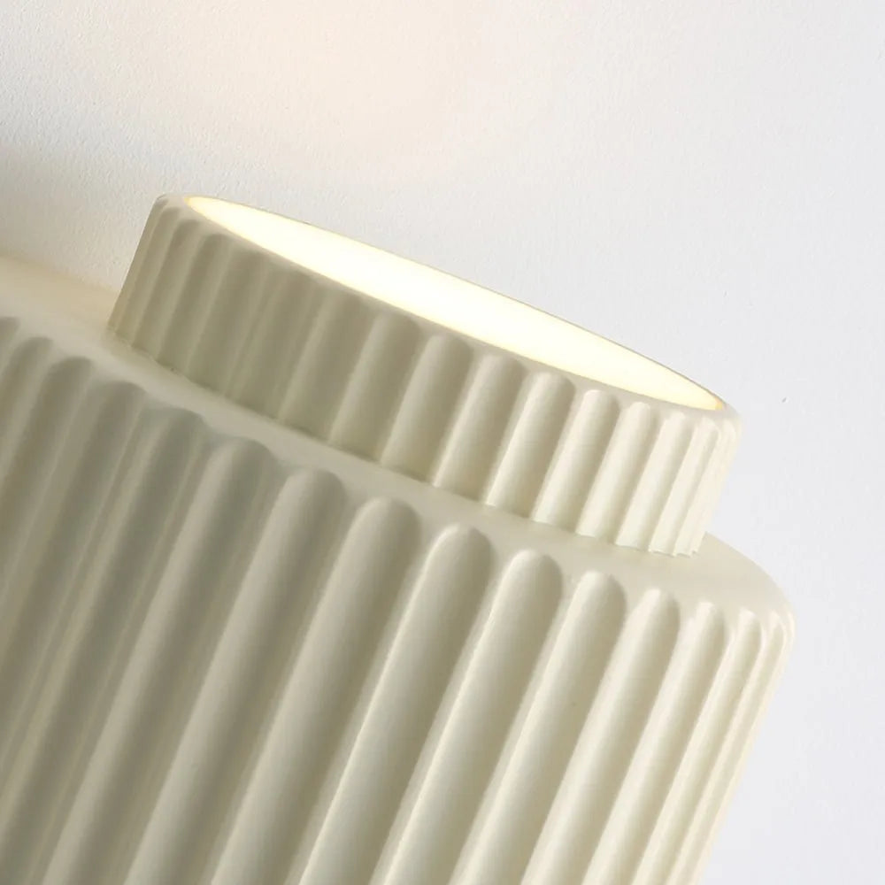 Wren Nordic Ribbed Resin Cylinder Wall Light