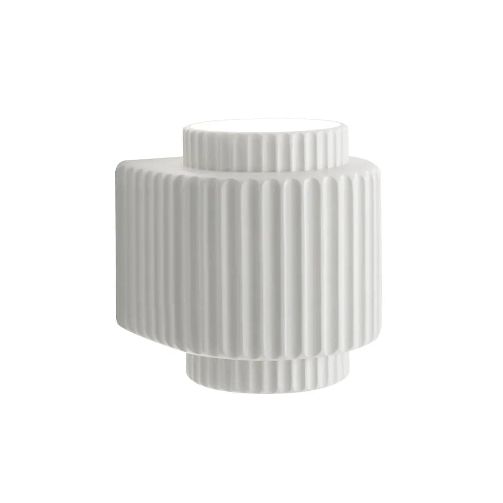 Wren Nordic Ribbed Resin Cylinder Wall Light