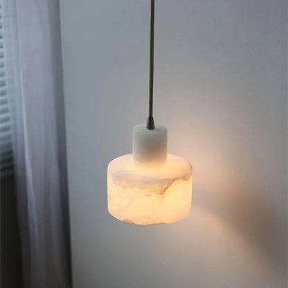 Ariine Nordic Cylindrical Alabaster Pendant Light
