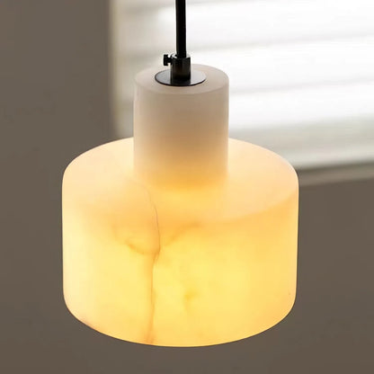 Ariine Nordic Cylindrical Alabaster Pendant Light