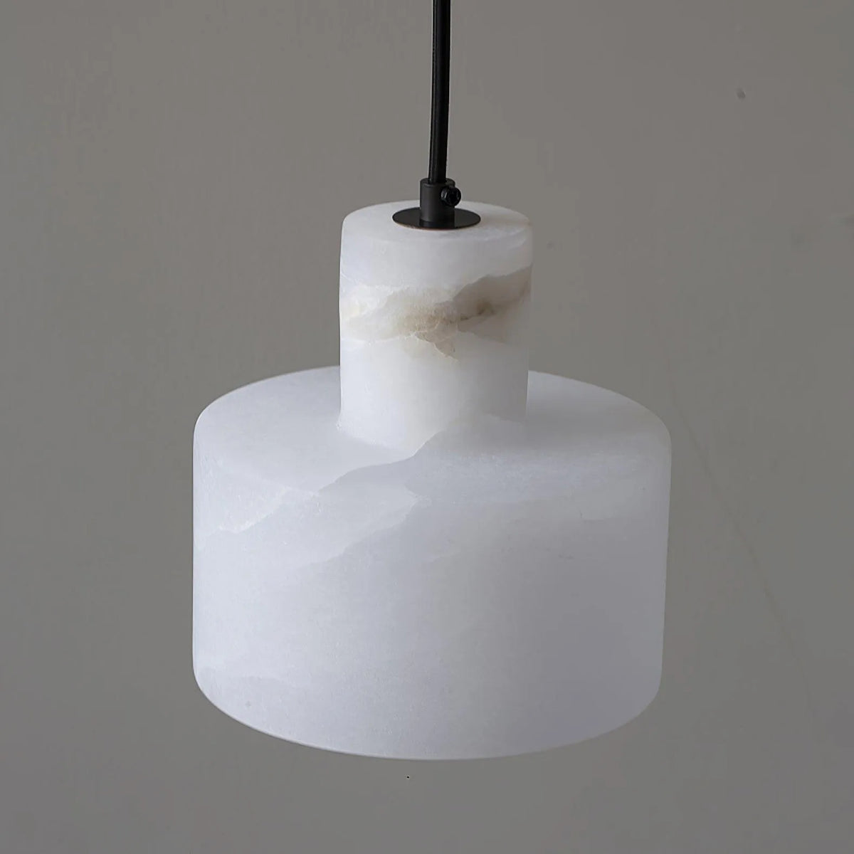 Ariine Nordic Alabaster & Copper Cylinder Pendant Light