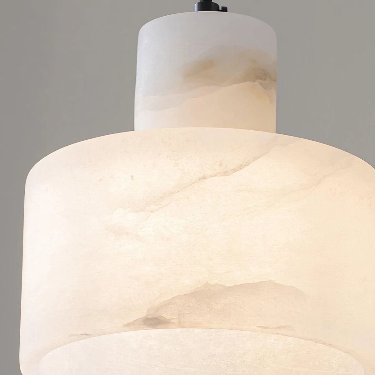Ariine Nordic Alabaster & Copper Cylinder Pendant Light