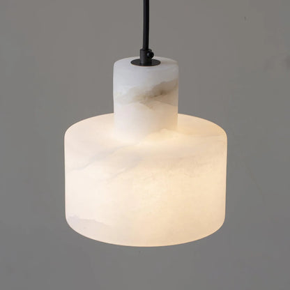 Ariine Nordic Cylindrical Alabaster Pendant Light