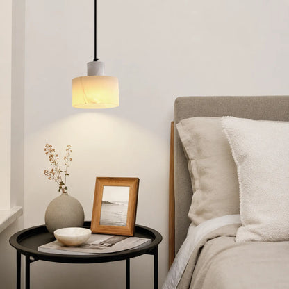 Ariine Nordic Cylindrical Alabaster Pendant Light