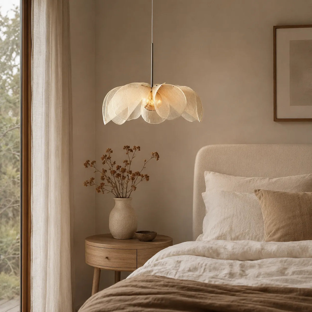 Ariinae Nordic Flower Fabric Pendant Light