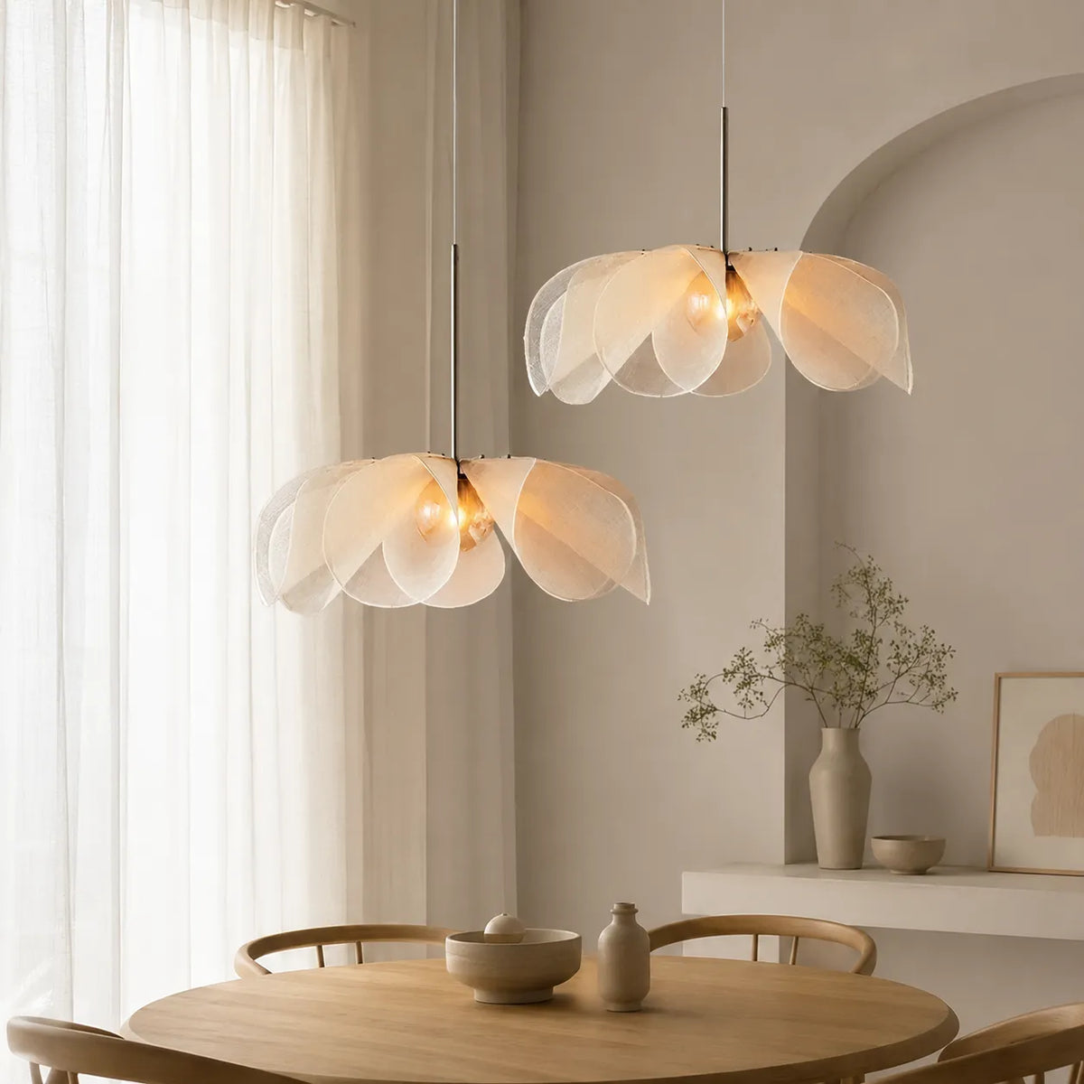 Ariinae Nordic Flower Fabric Pendant Light