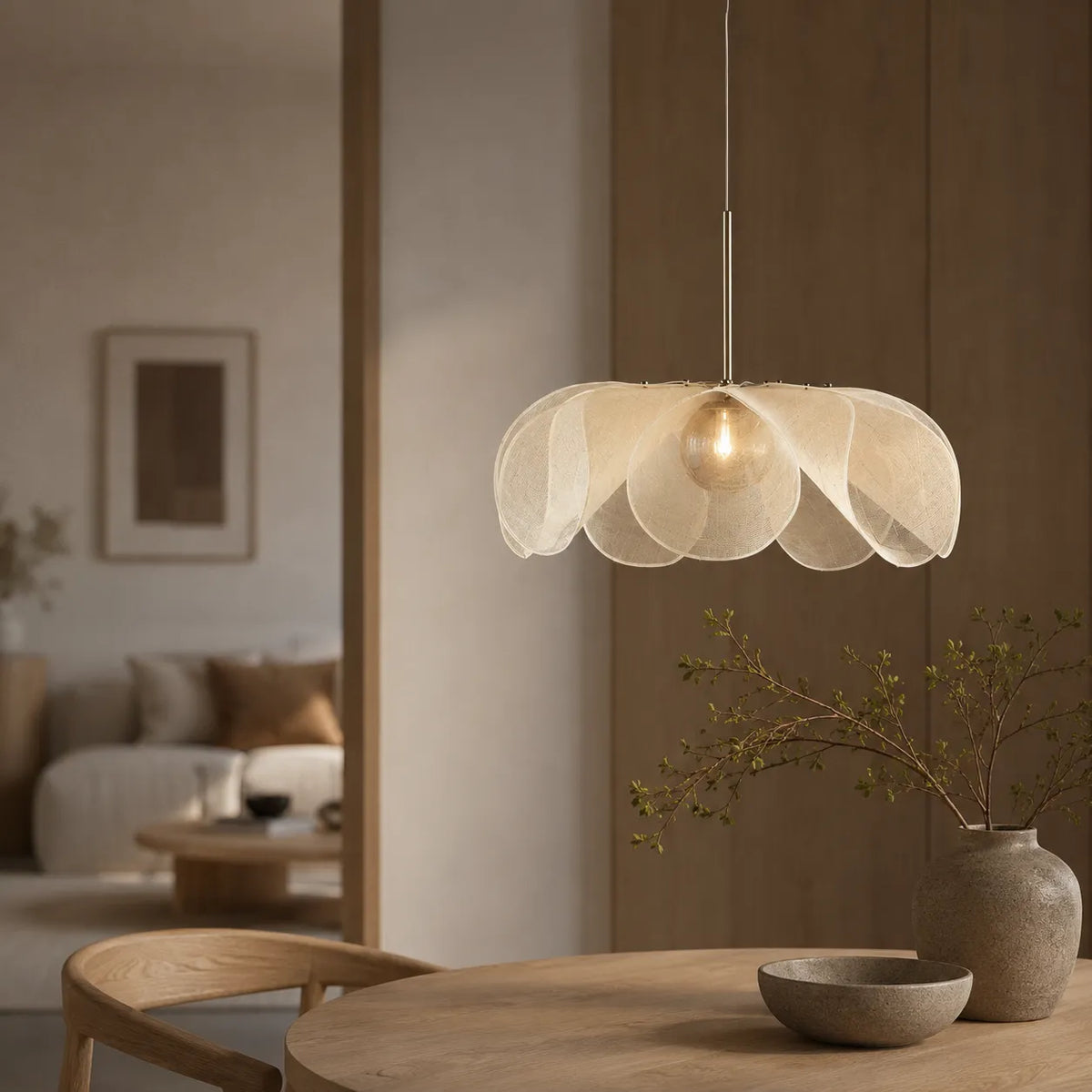 Ariinae Nordic Flower Fabric Pendant Light