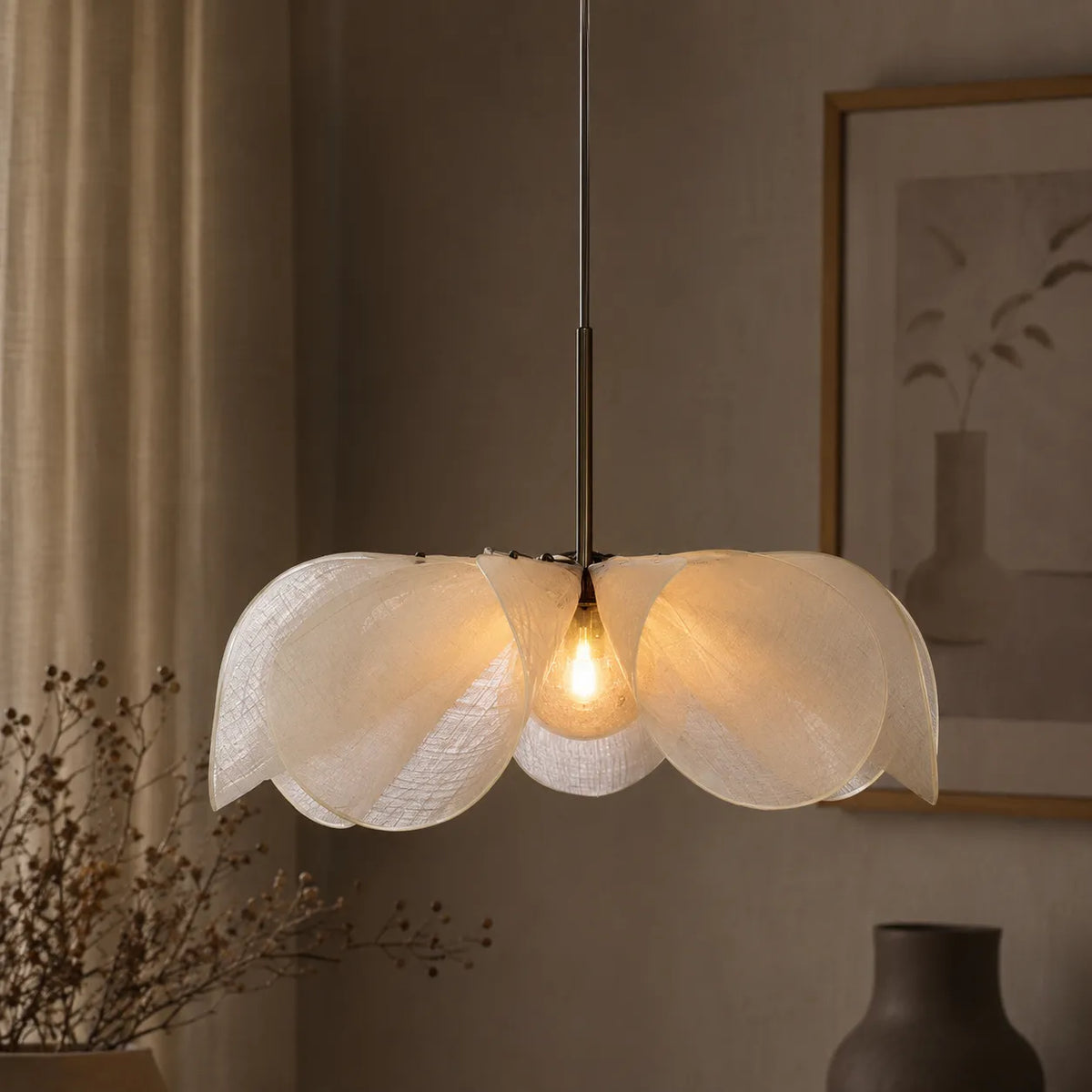 Ariinae Nordic Flower Fabric Pendant Light