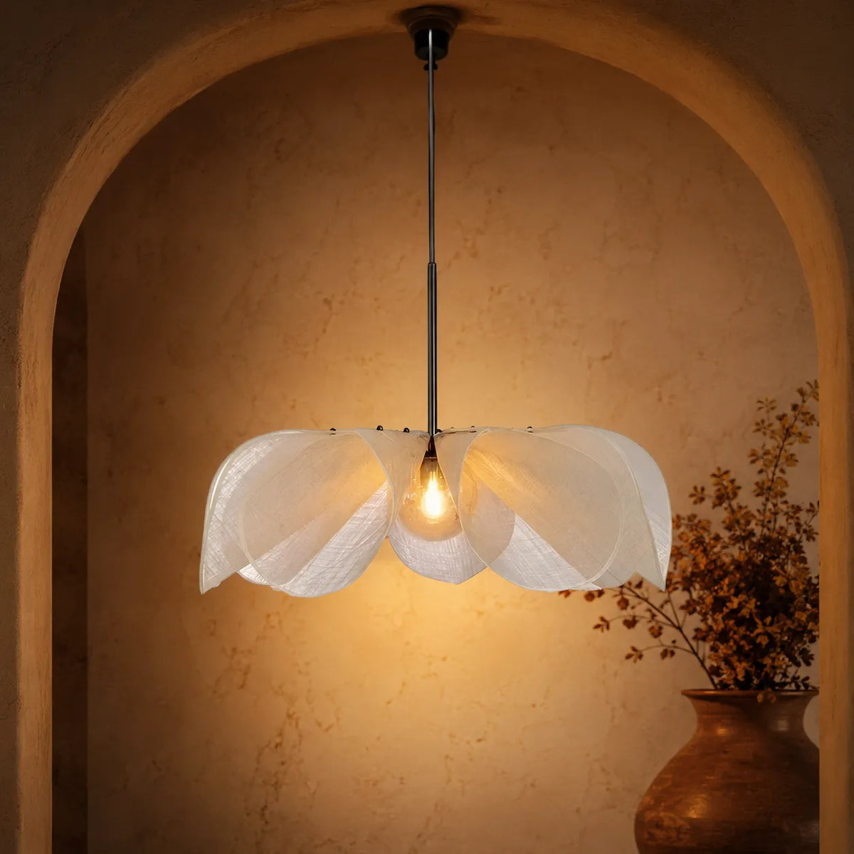 Ariinae Nordic Flower Fabric Pendant Light