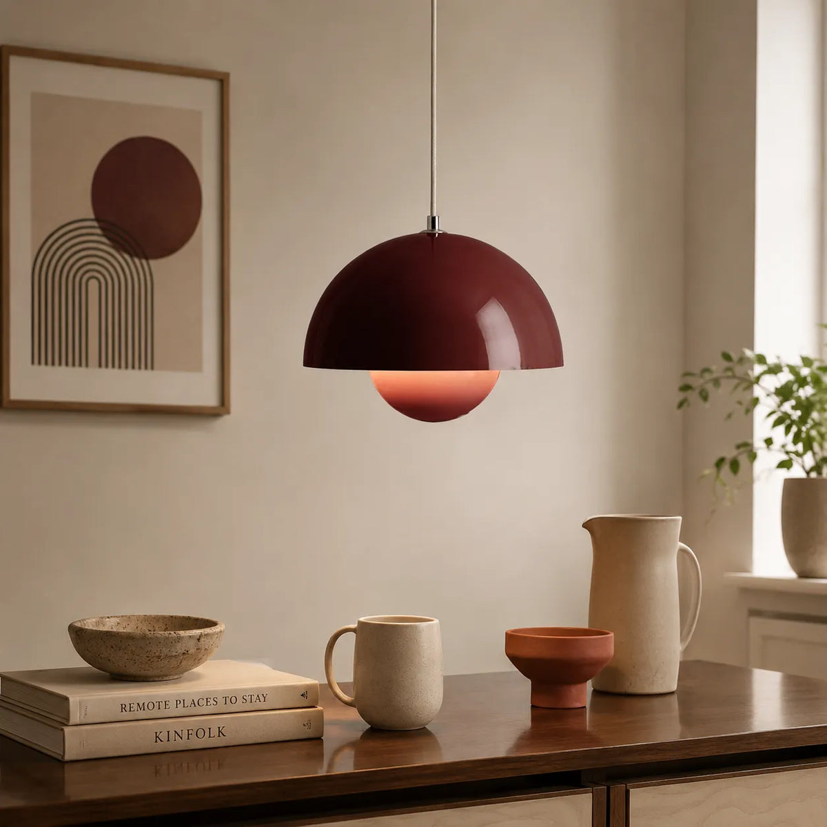 Arden Scandinavian Flowerpot Metal Pendant Light