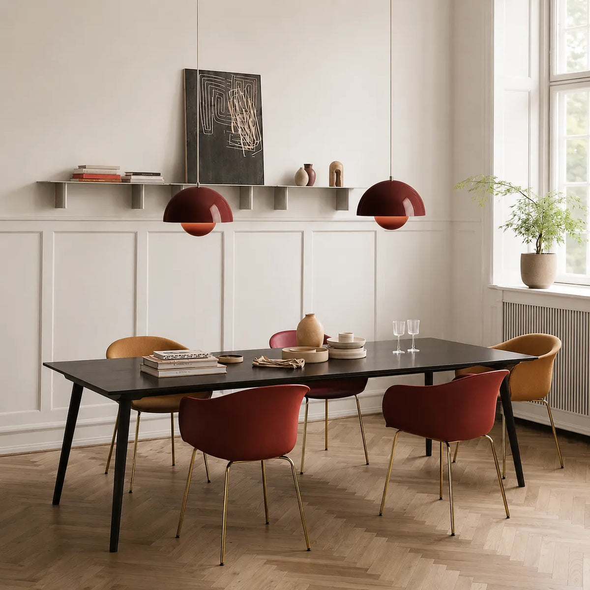 Arden Scandinavian Flowerpot Metal Pendant Light