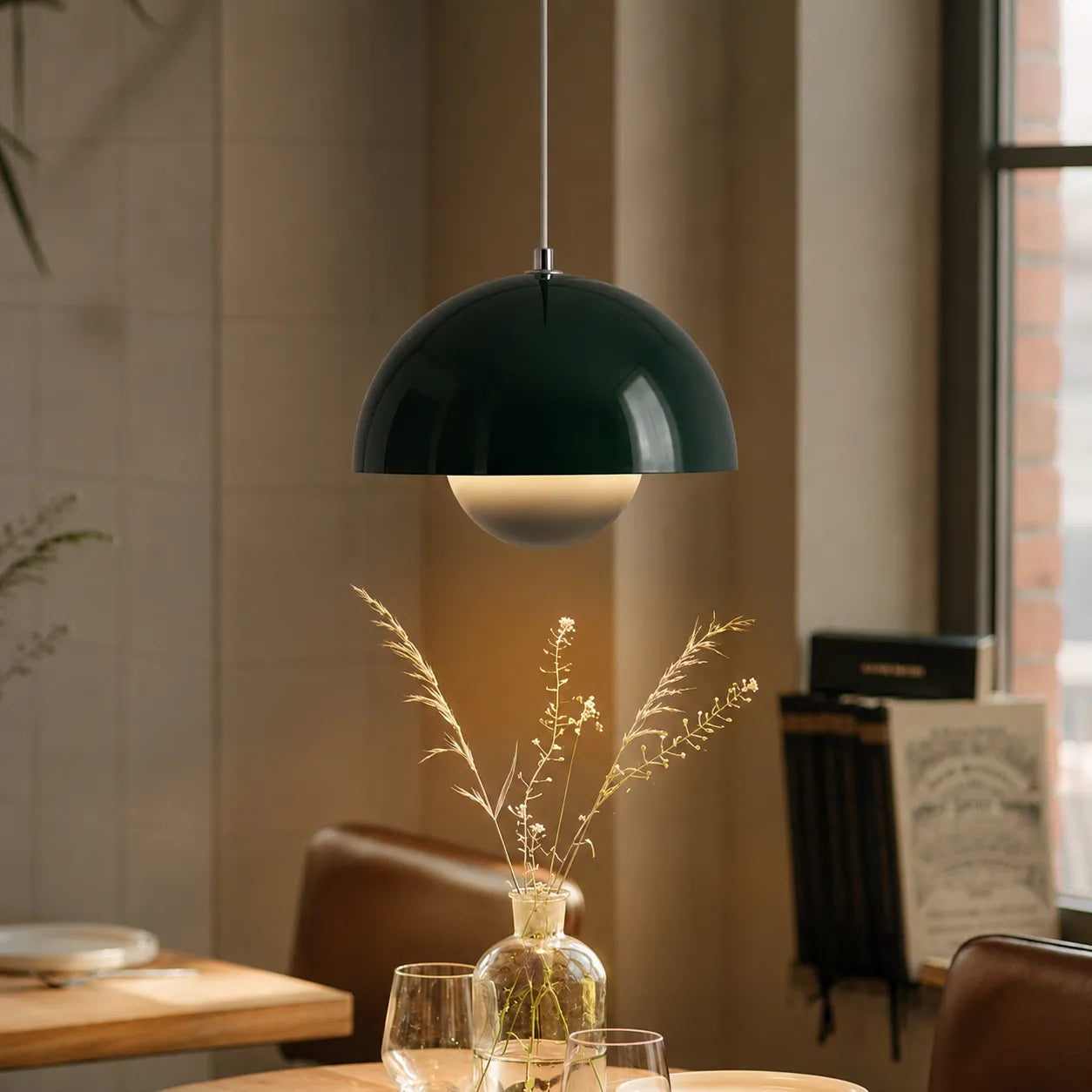 Nordic Flower Mushroom Single-Light Pendant Light