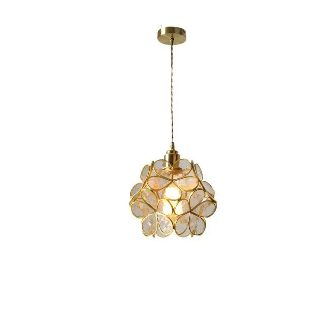 Idris Nordic Sculpted Glass Petal Pendant Light