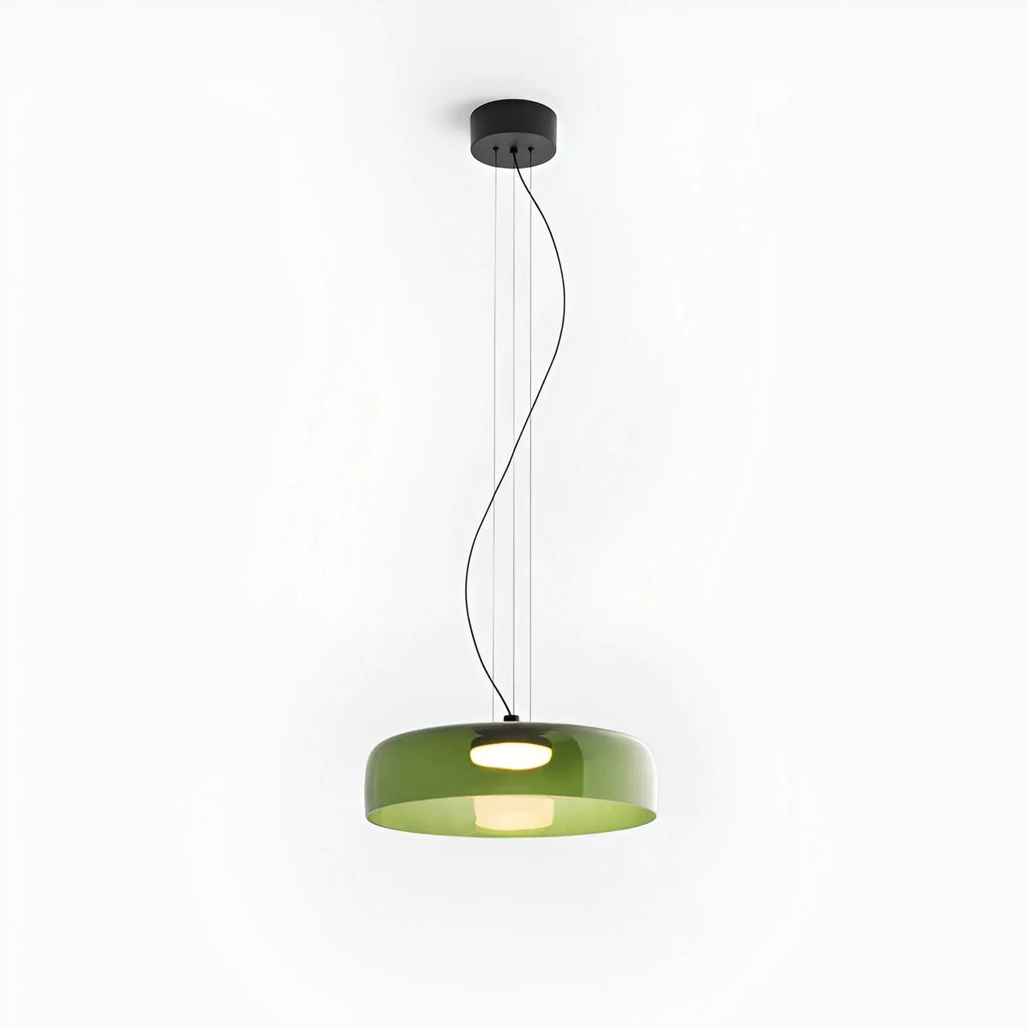 Nordic Glass Pendant Light with Layered Celestial Form