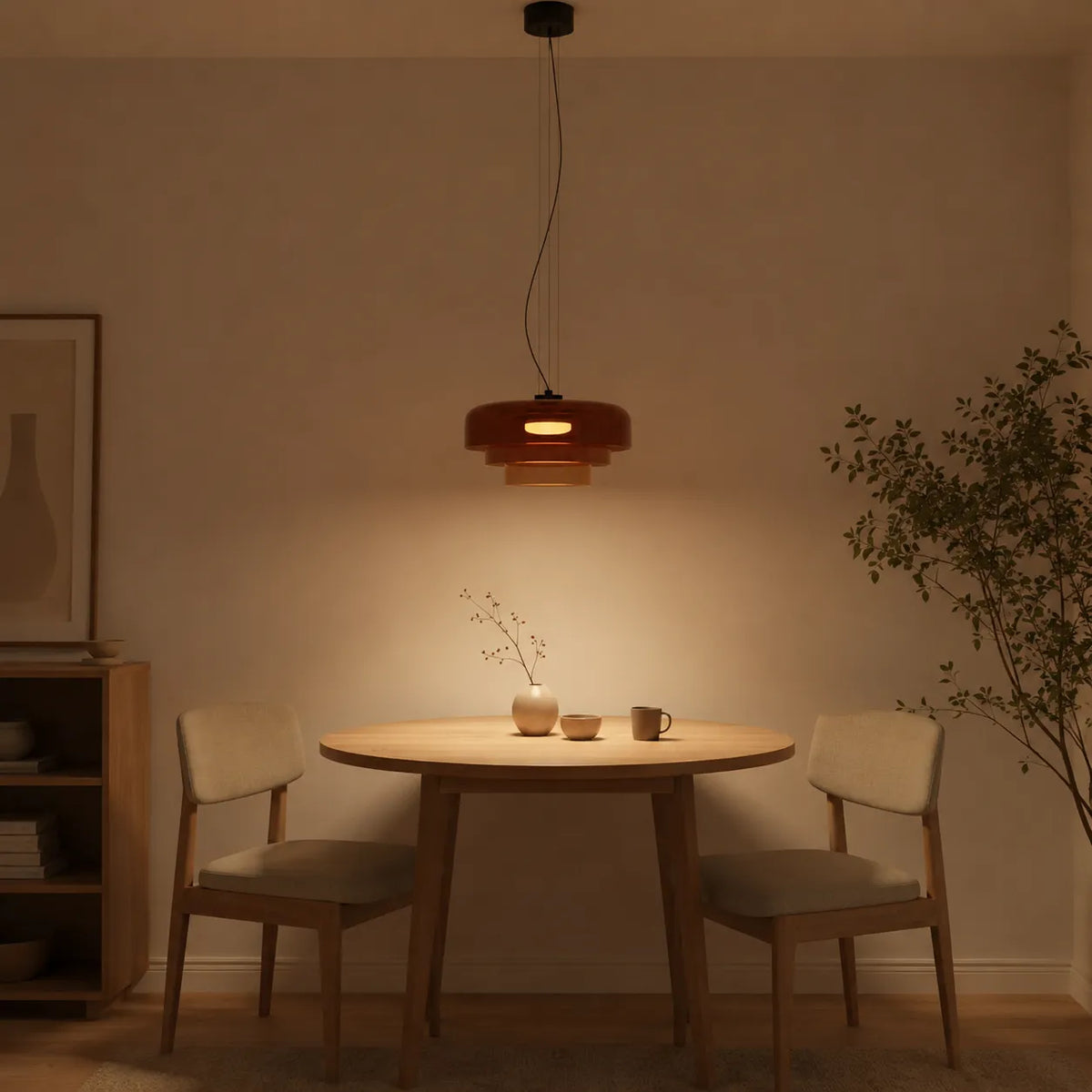 Nico Nordic Layered Colored Glass Pendant Light