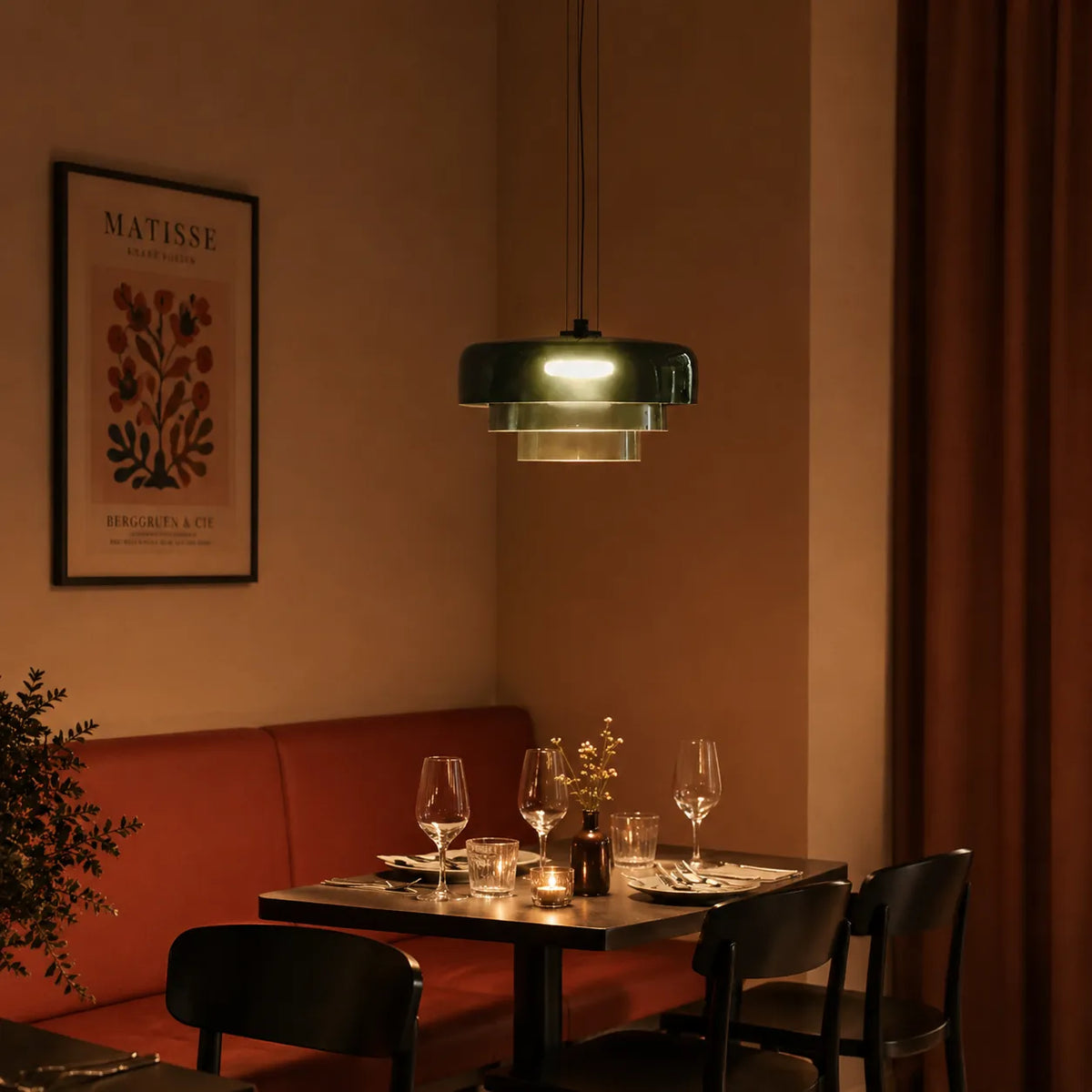 Nico Nordic Layered Colored Glass Pendant Light
