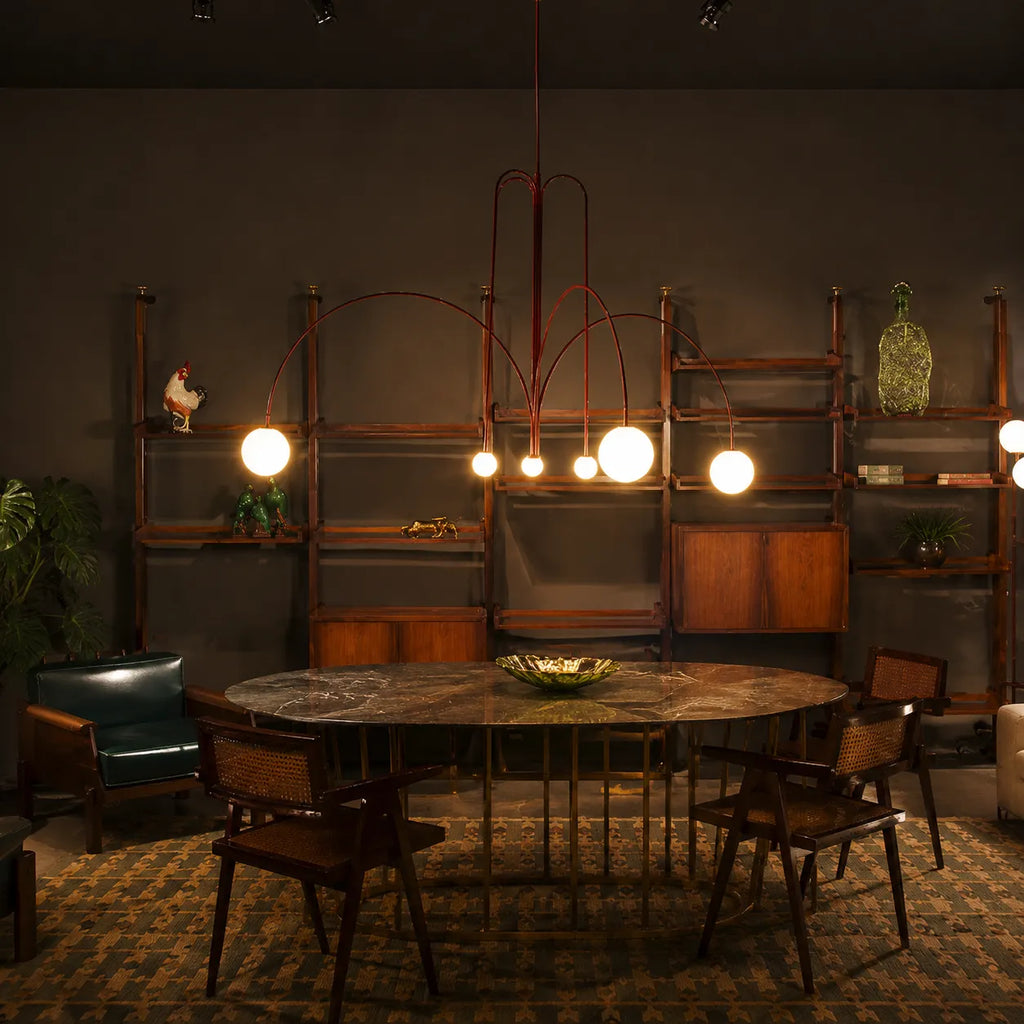 Quilla Nordic Blown Glass & Metal Pendant Light