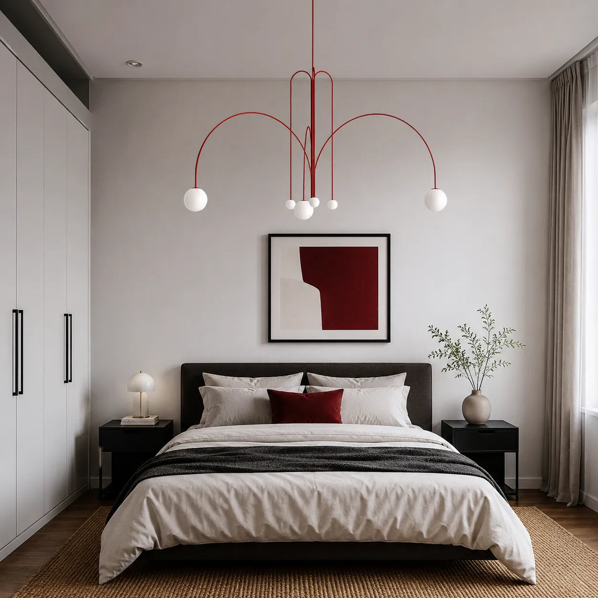 Quilla Nordic Blown Glass & Metal Pendant Light