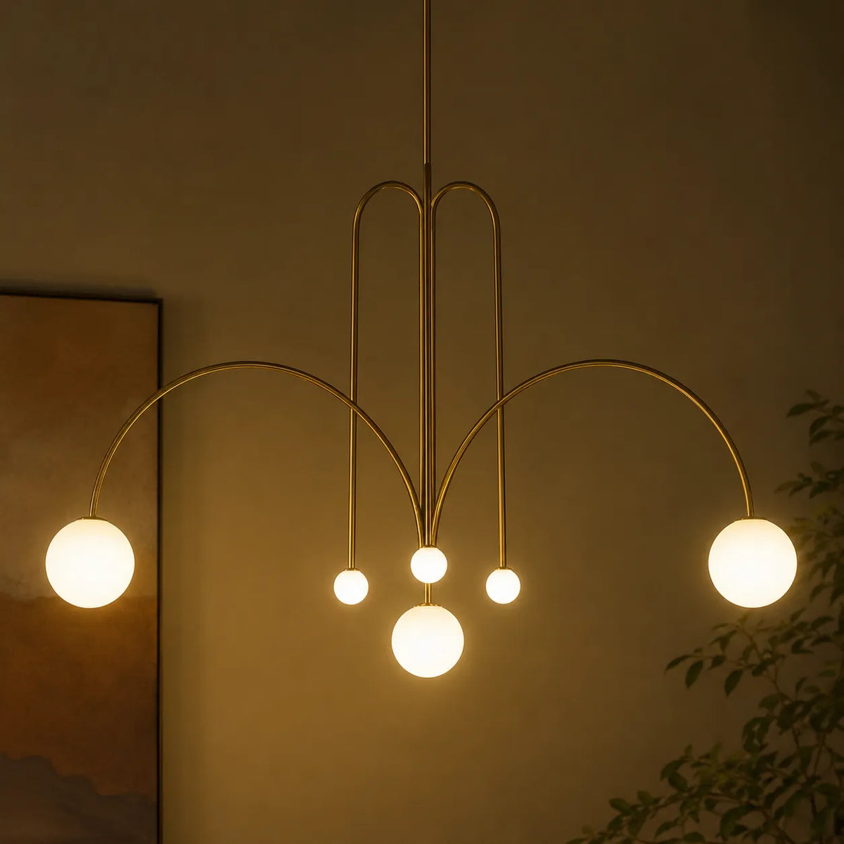 Quilla Nordic Blown Glass & Metal Pendant Light