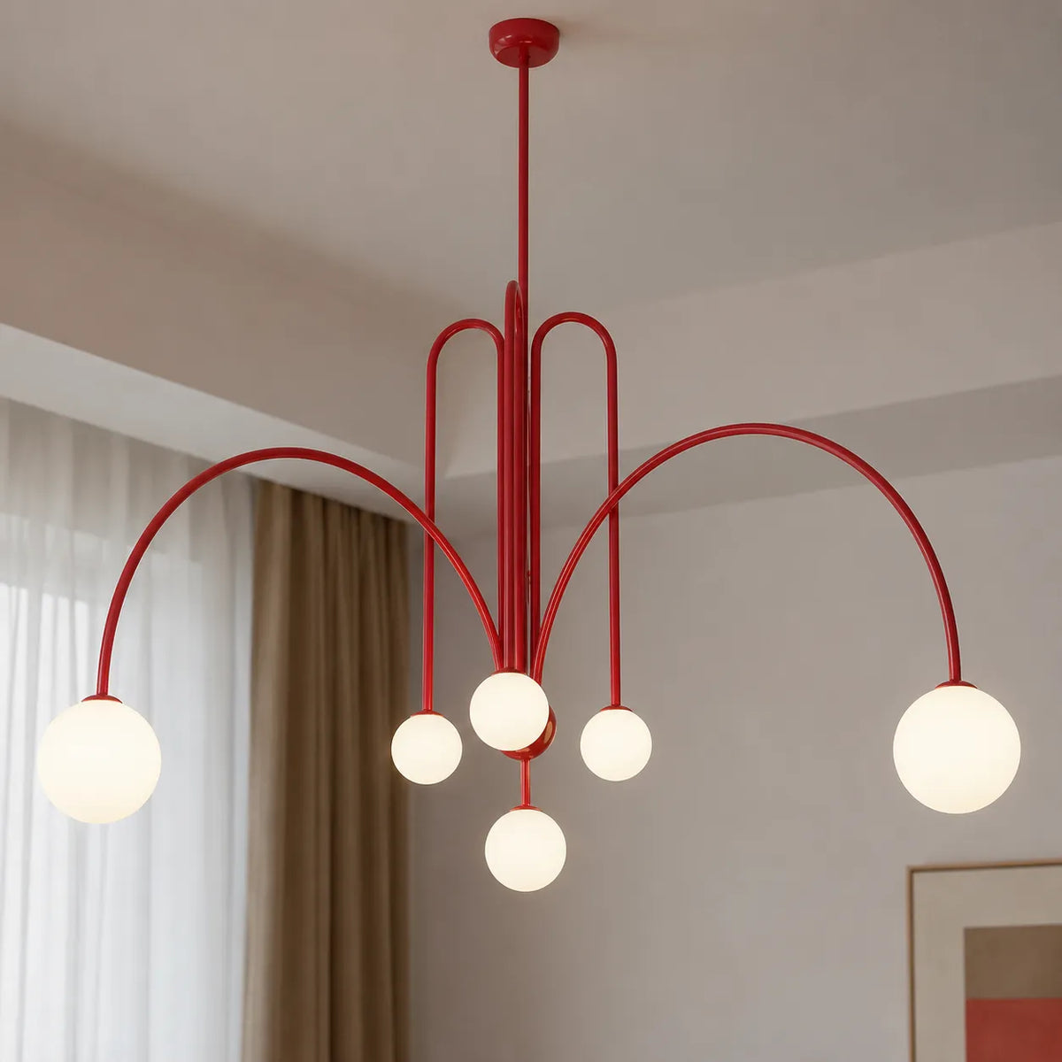 Quilla Nordic Blown Glass & Metal Pendant Light