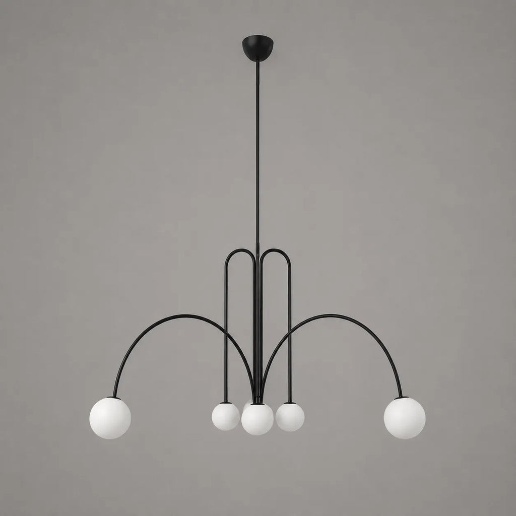 Quilla Nordic Blown Glass & Metal Pendant Light