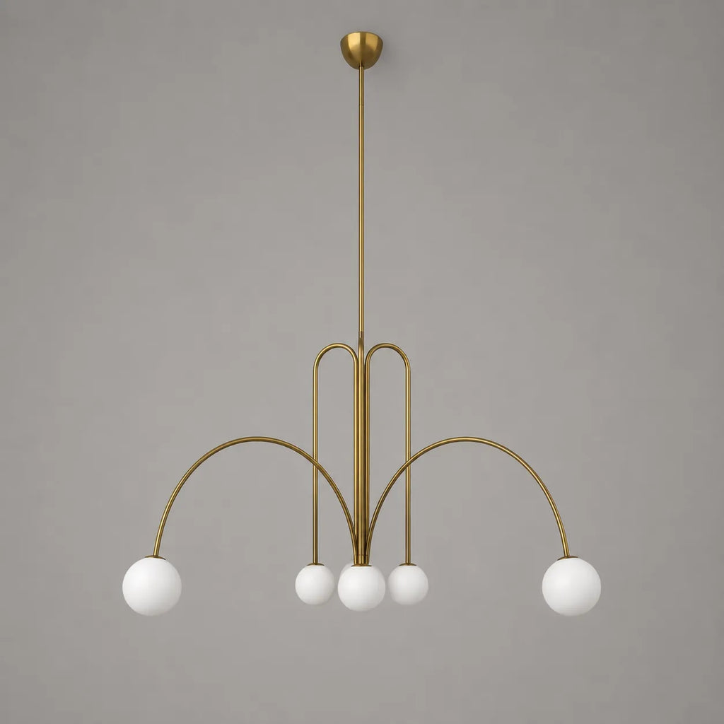 Quilla Nordic Blown Glass & Metal Pendant Light