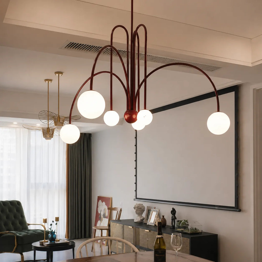 Quilla Nordic Blown Glass & Metal Pendant Light