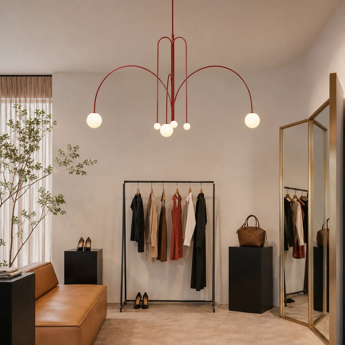 Quilla Nordic Blown Glass & Metal Pendant Light
