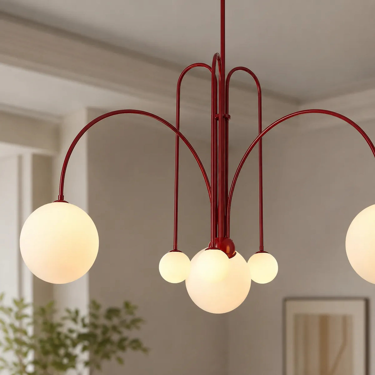 Quilla Nordic Blown Glass & Metal Pendant Light