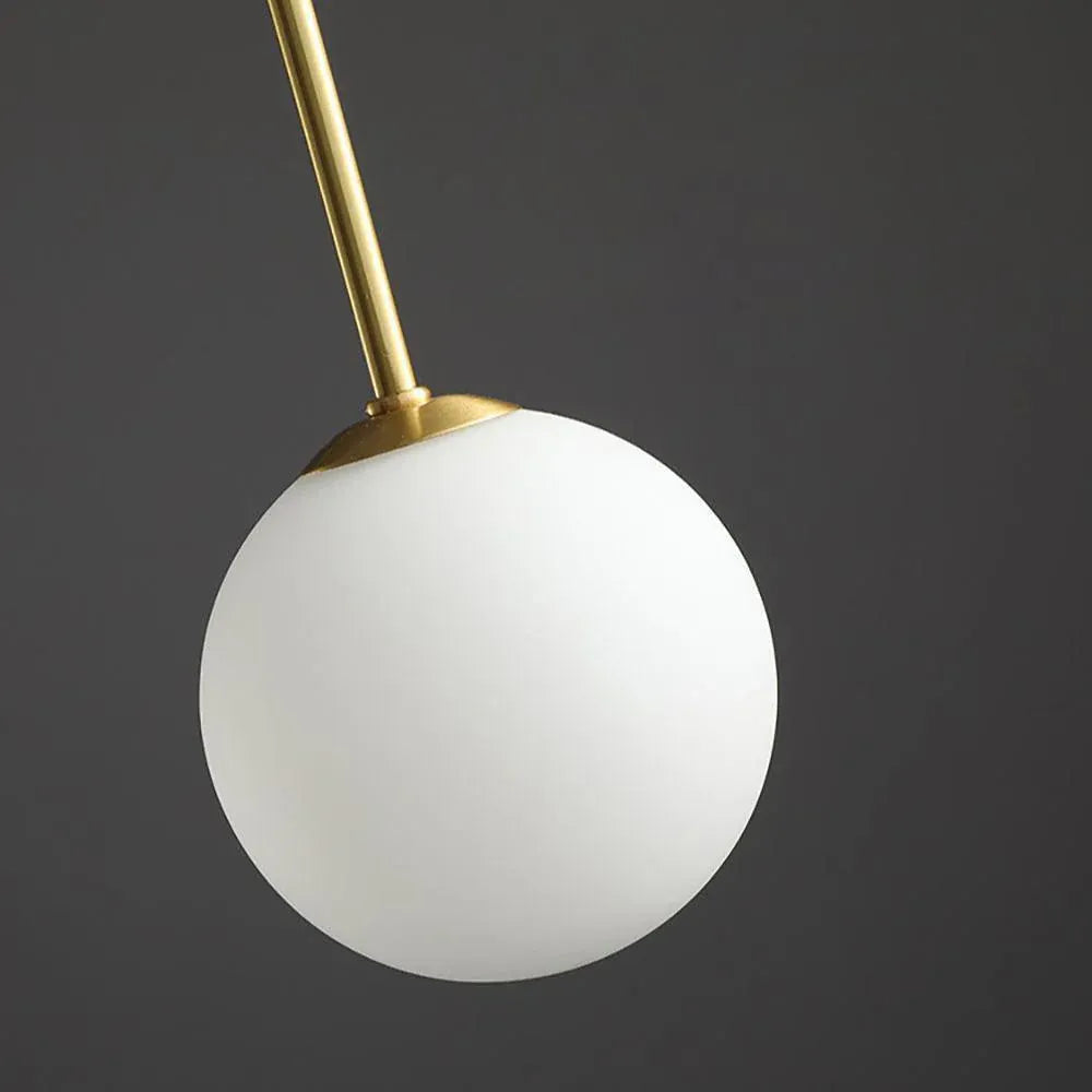 Quilla Nordic Blown Glass & Metal Pendant Light