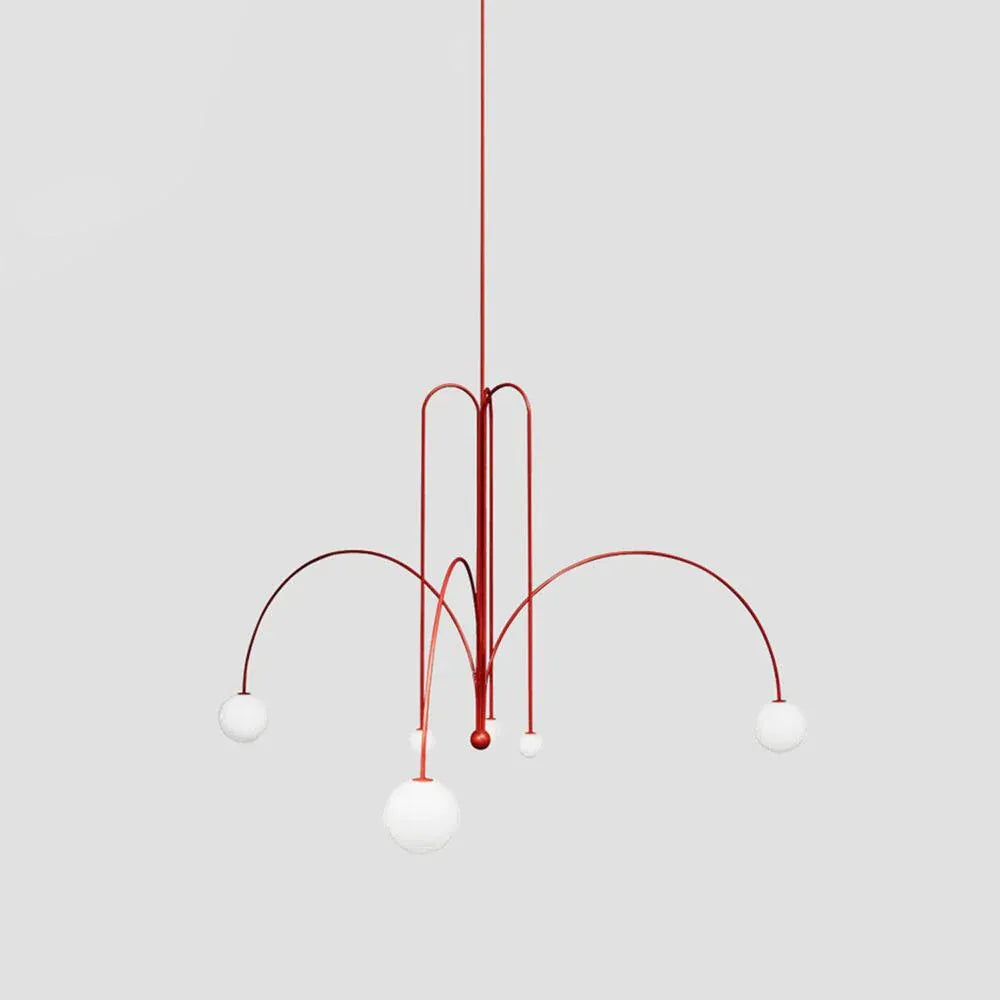 Quilla Nordic Blown Glass & Metal Pendant Light