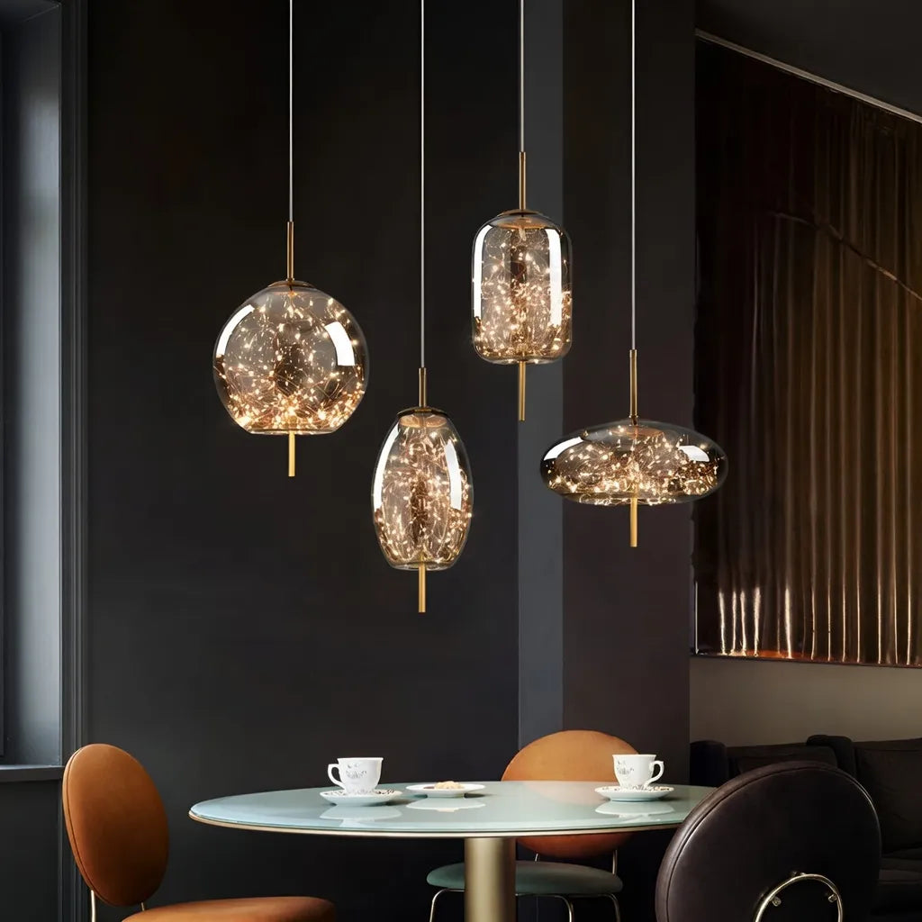 Lyra Nordic Sculptural Glass Pendant Light