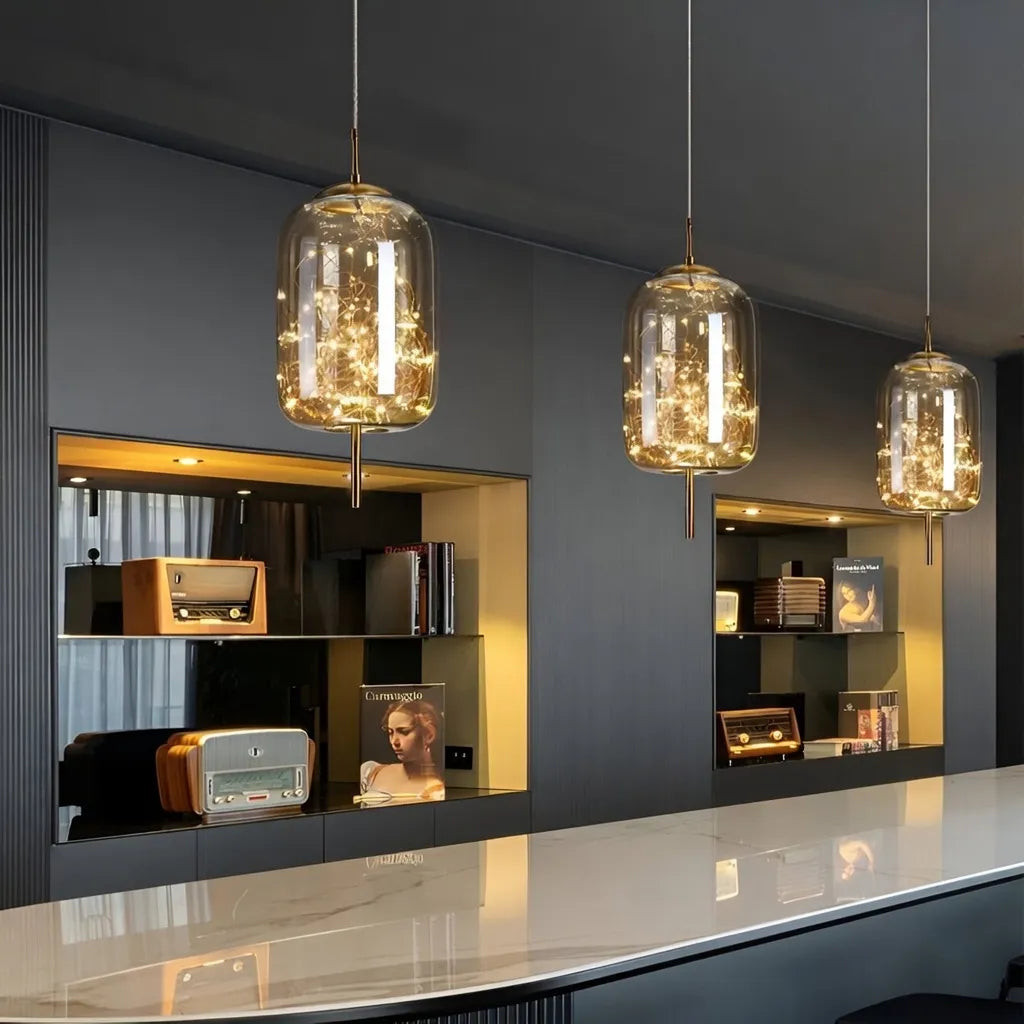 Lyra Nordic Sculptural Glass Pendant Light