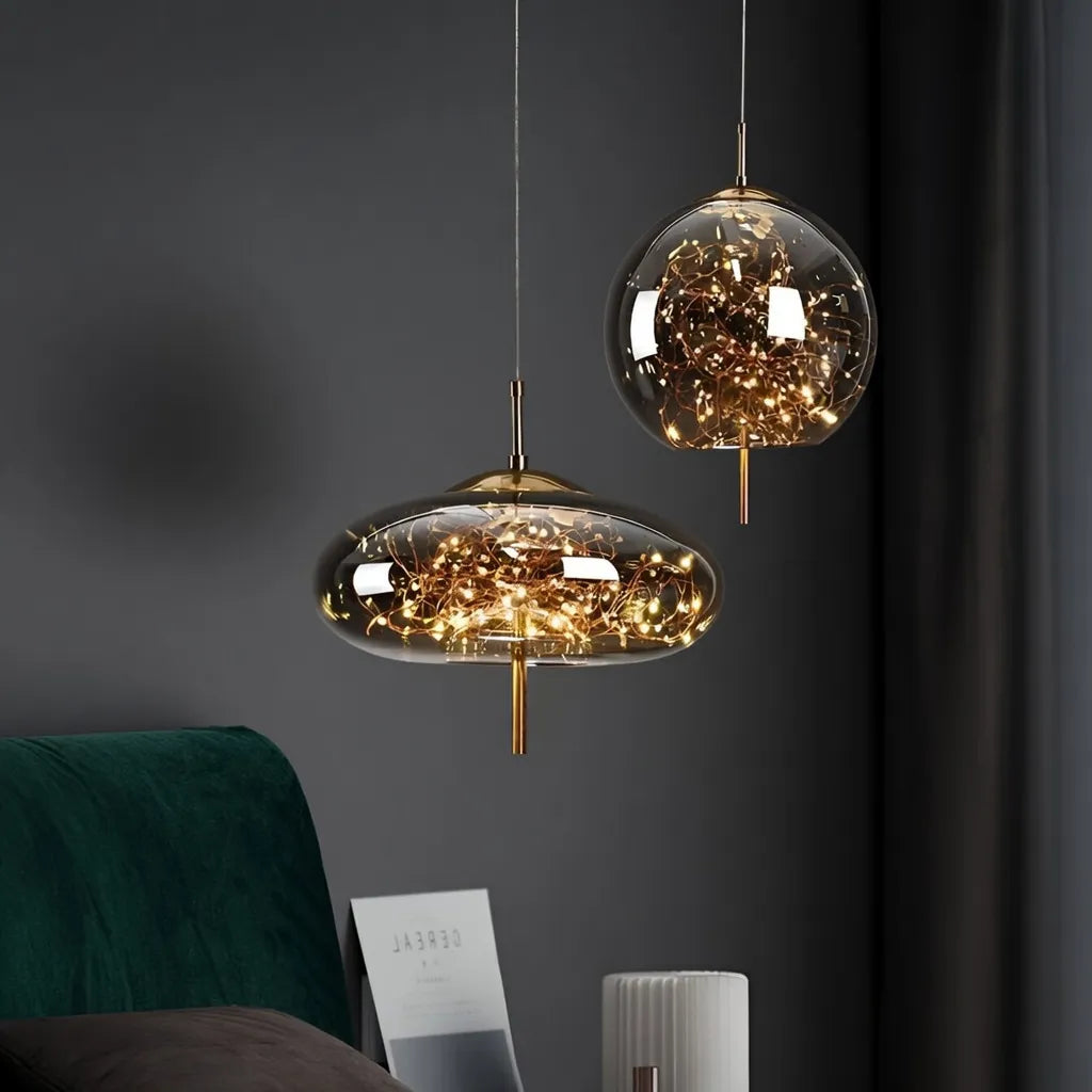 Lyra Nordic Sculptural Glass Pendant Light