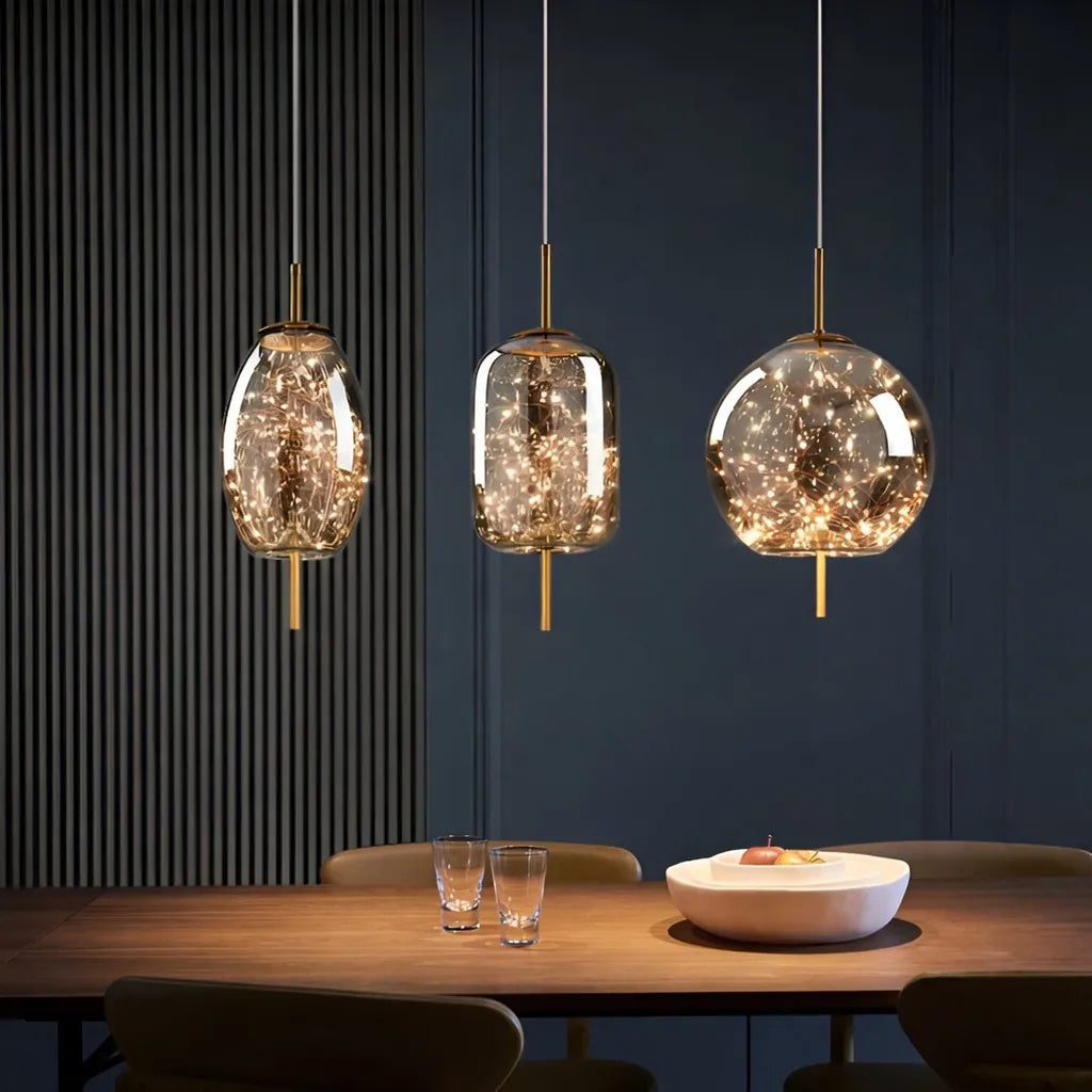 Lyra Nordic Sculptural Glass Pendant Light