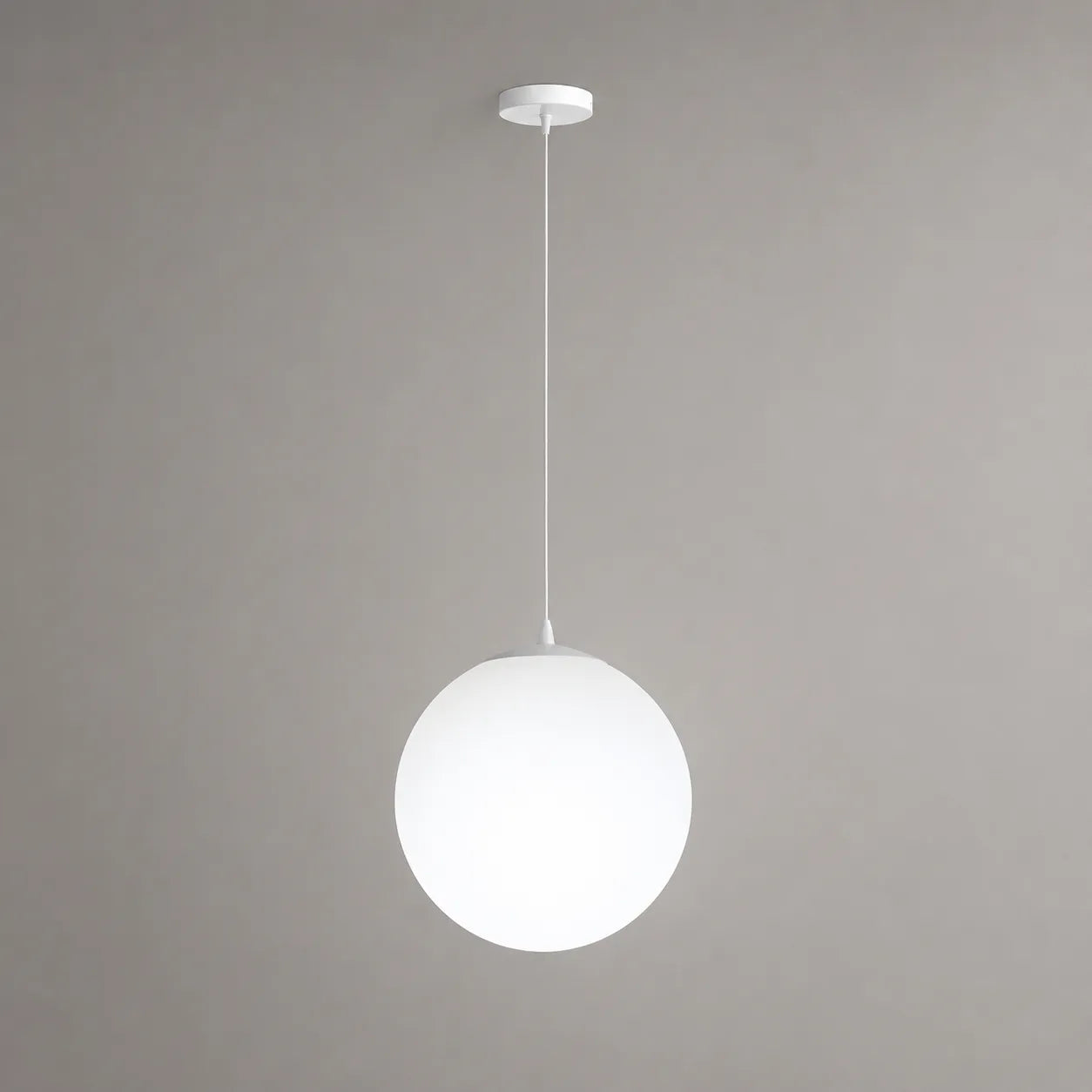 Nordic Milky Glass Globe Pendant Light
