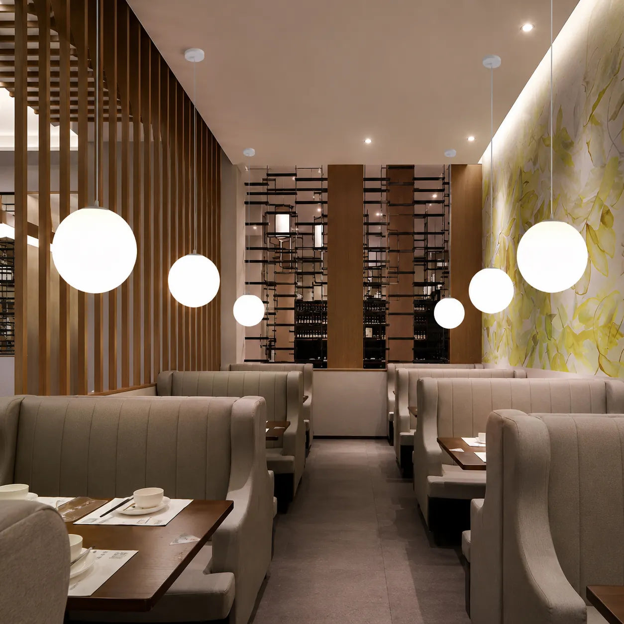 Nordic Milky Glass Globe Pendant Light