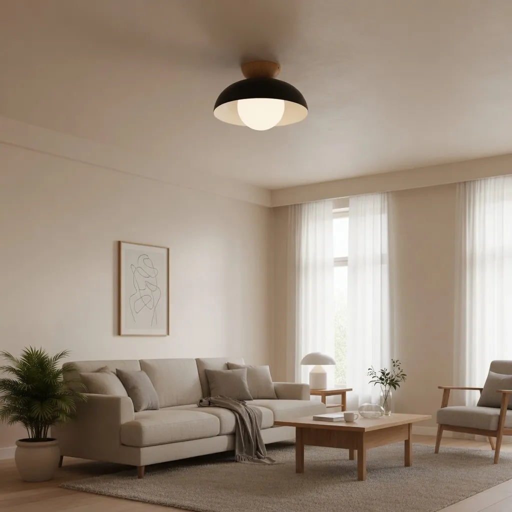 Nordic Minimalist Eco Iron Shade Ceiling Light