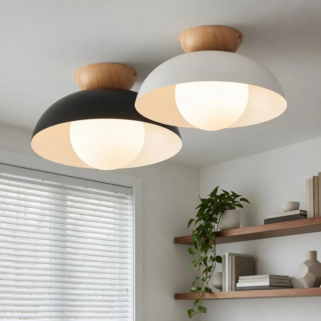 Nordic Minimalist Eco Iron Shade Ceiling Light