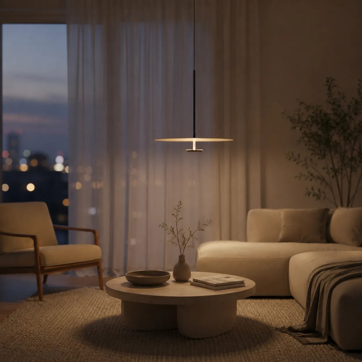 Arion Nordic Minimalist Disc LED Pendant Light