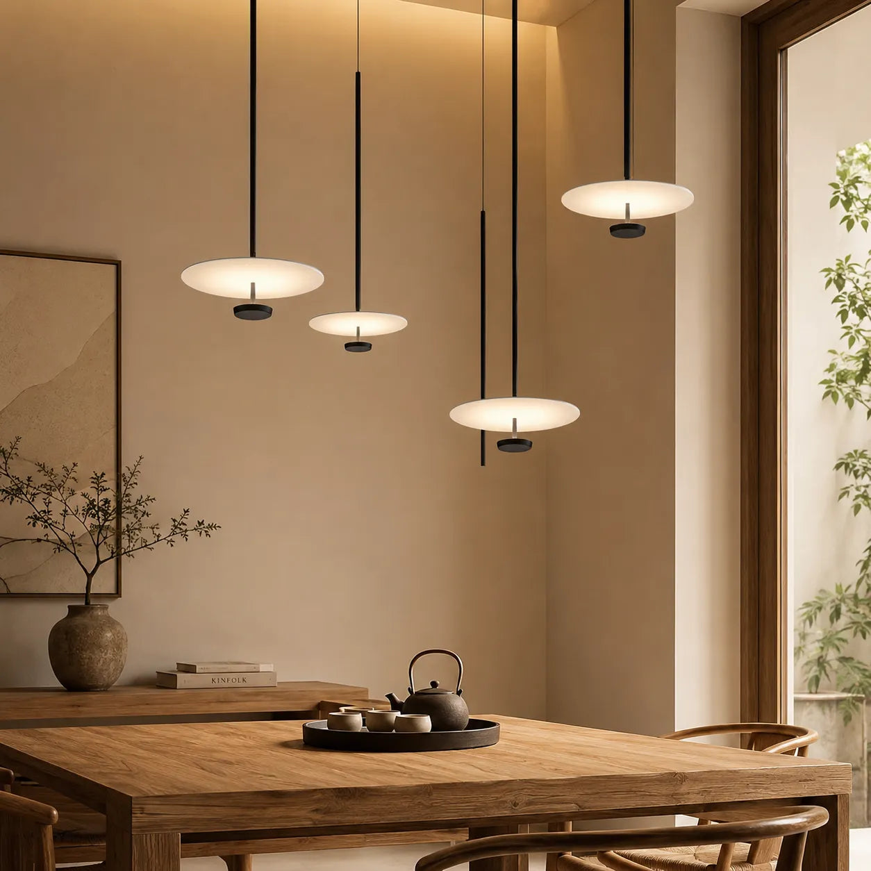 Arion Nordic Minimalist LED Round Disc Pendant Light