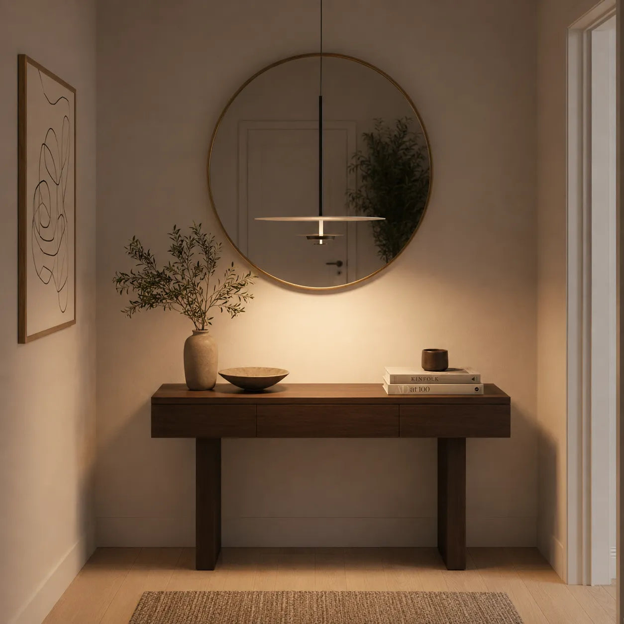 Arion Nordic Minimalist LED Round Disc Pendant Light
