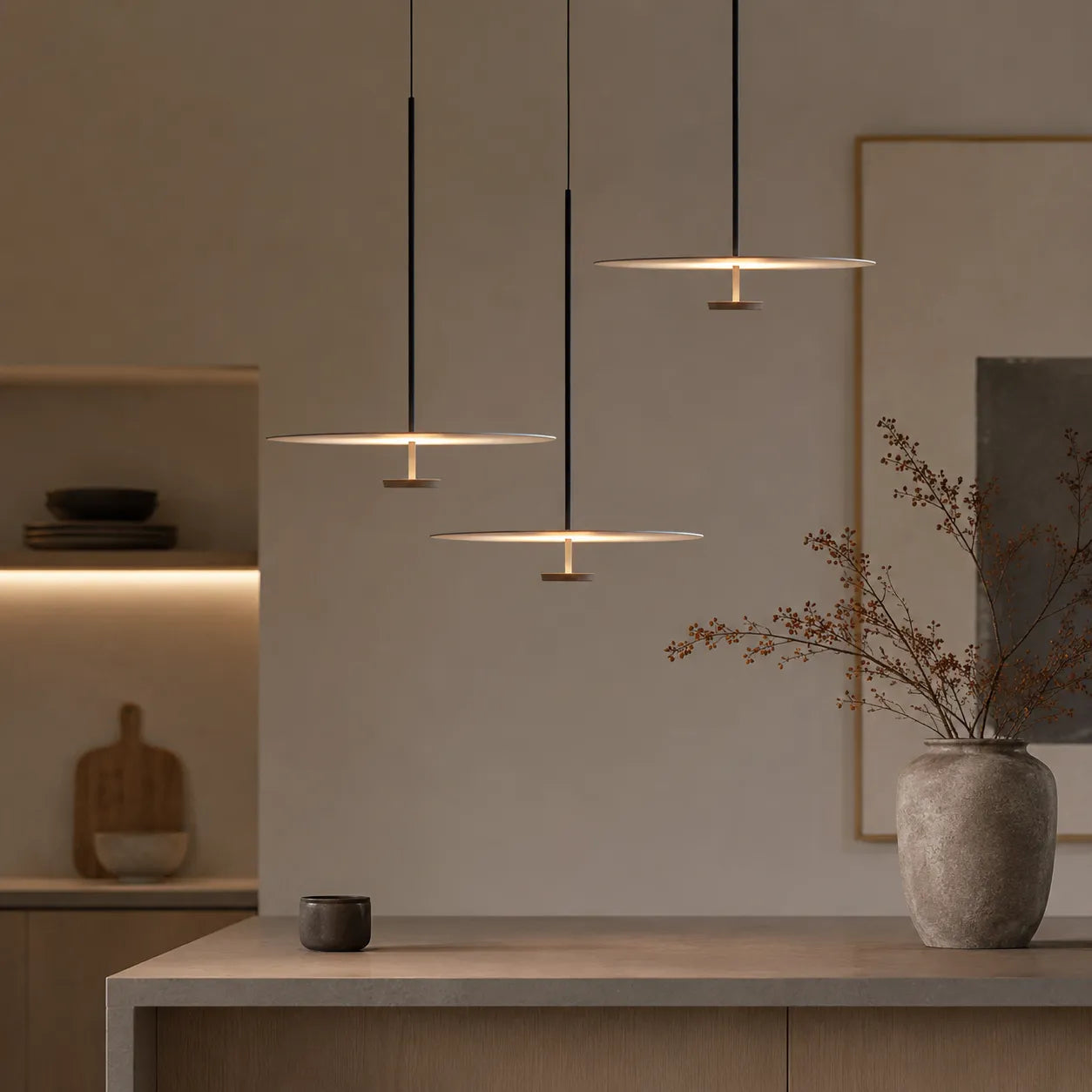 Arion Nordic Minimalist LED Round Disc Pendant Light